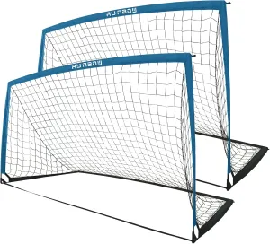 RUNBOW 9x5 ft Portable Kids Soccer Goal for Backyard Adult Junior Large Practice Soccer Net with Carry Bag