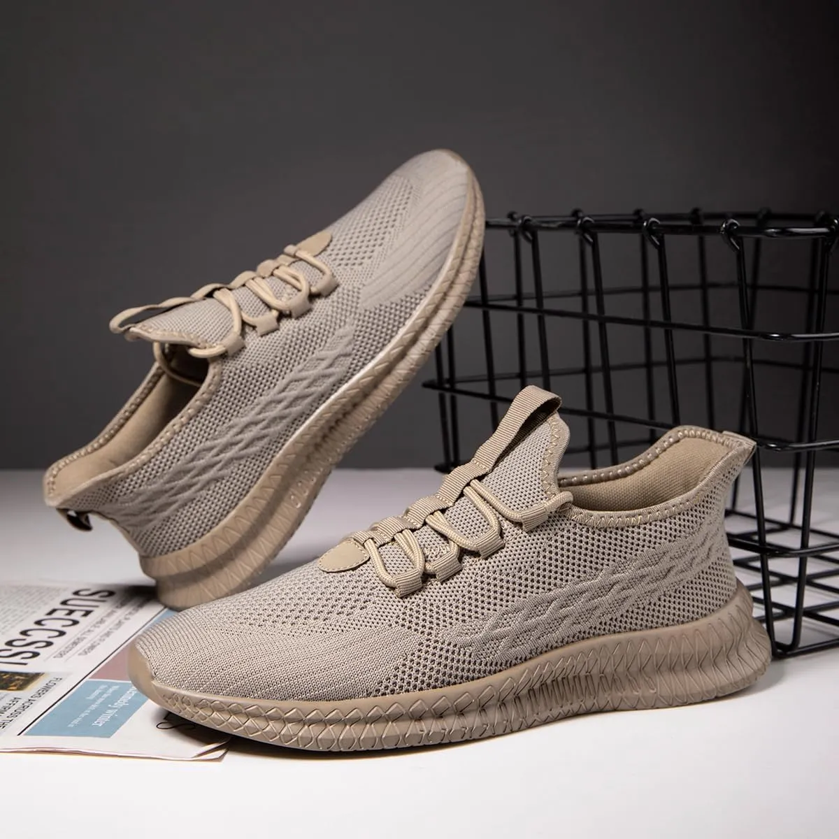 Running Shoes for Men Casual Slip on Tennis Walking Sneakers Lightweight Breathable Mesh Fashion Gym Athletic Sports Workout Shoes