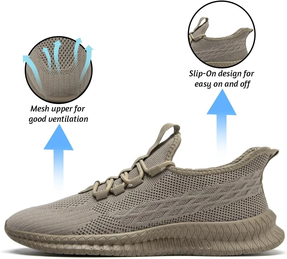 Running Shoes for Men Casual Slip on Tennis Walking Sneakers Lightweight Breathable Mesh Fashion Gym Athletic Sports Workout Shoes