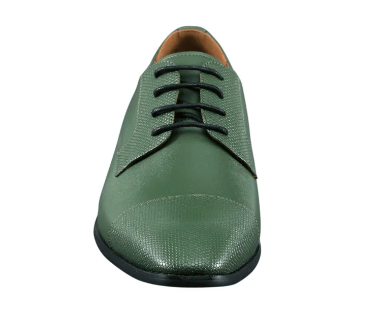Russo Green Cap Toe Shoes