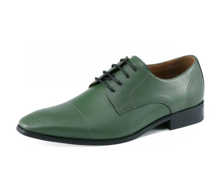 Russo Green Cap Toe Shoes
