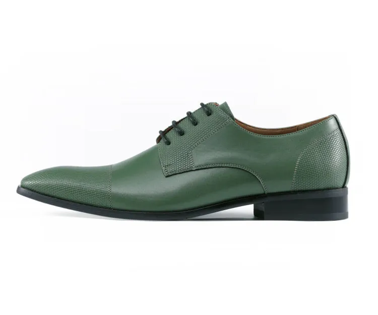 Russo Green Cap Toe Shoes