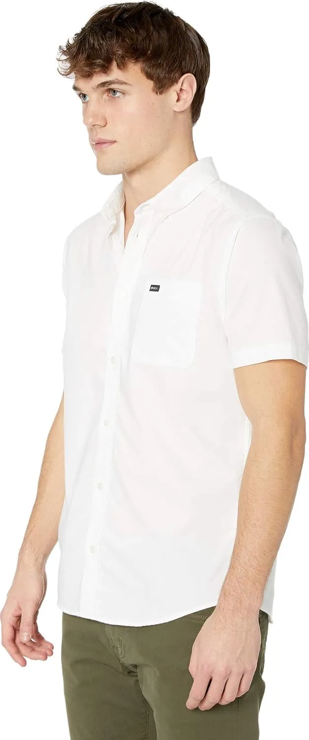 RVCA Men's Thatll Do Stretch Short Sleeve Woven Button Up Shirt
