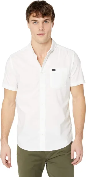 RVCA Men's Thatll Do Stretch Short Sleeve Woven Button Up Shirt