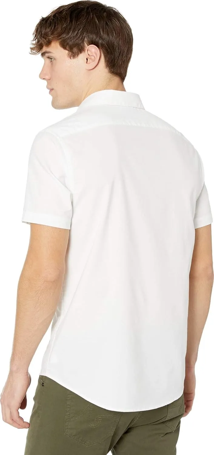 RVCA Men's Thatll Do Stretch Short Sleeve Woven Button Up Shirt