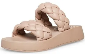 Sandals Open Safe transactions Steve Slip Platform Touch-sensitive Madden Braided Taupe Rounded Hillary Toe On