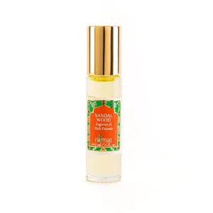 Sandalwood Perfume Oil Roll-On - Sandal Wood Fragrance Oil Roller (No Alcohol) Perfumes for Women and Men by Nemat Fragrances, 10 ml / 0.33 fl Oz