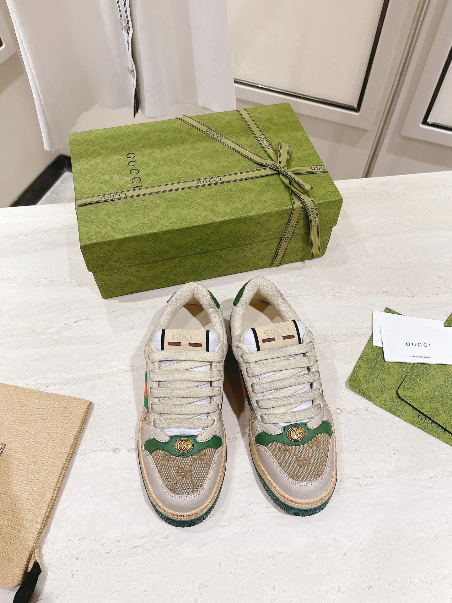 SE1101 GG Women's Screener Leather Sneaker / Size4-11