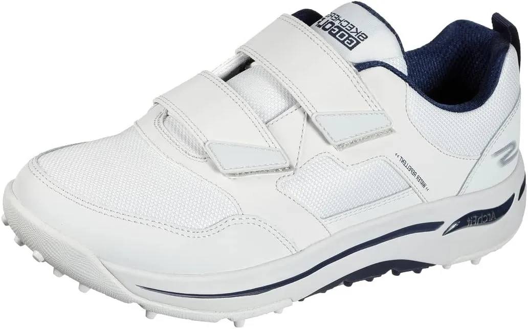 Skechers Men's Arch Fit Golf Shoe Sneaker, White/Navy, 11