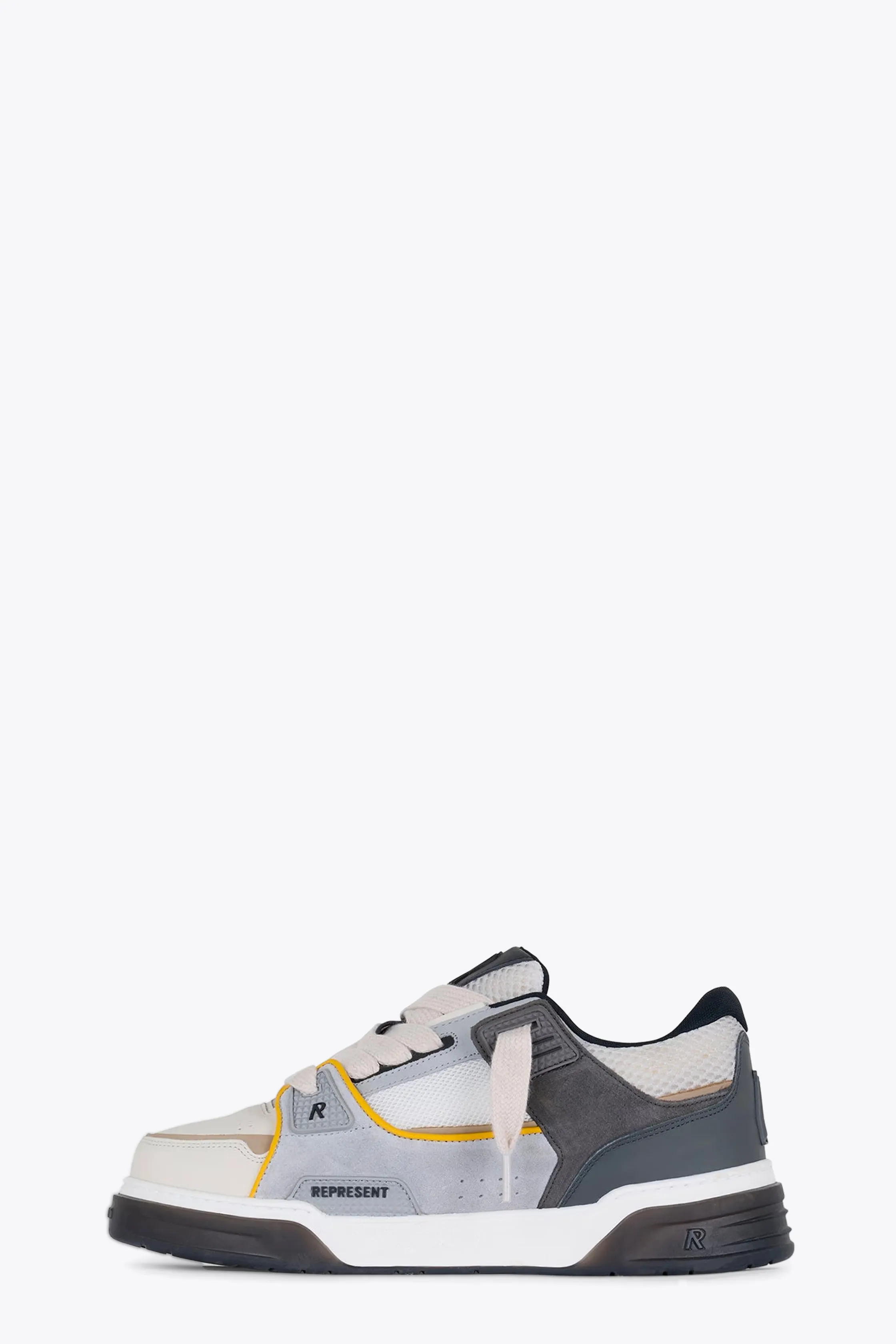 Sneaker bassa in mesh bianca e suede multicolor - Studio Sneaker
