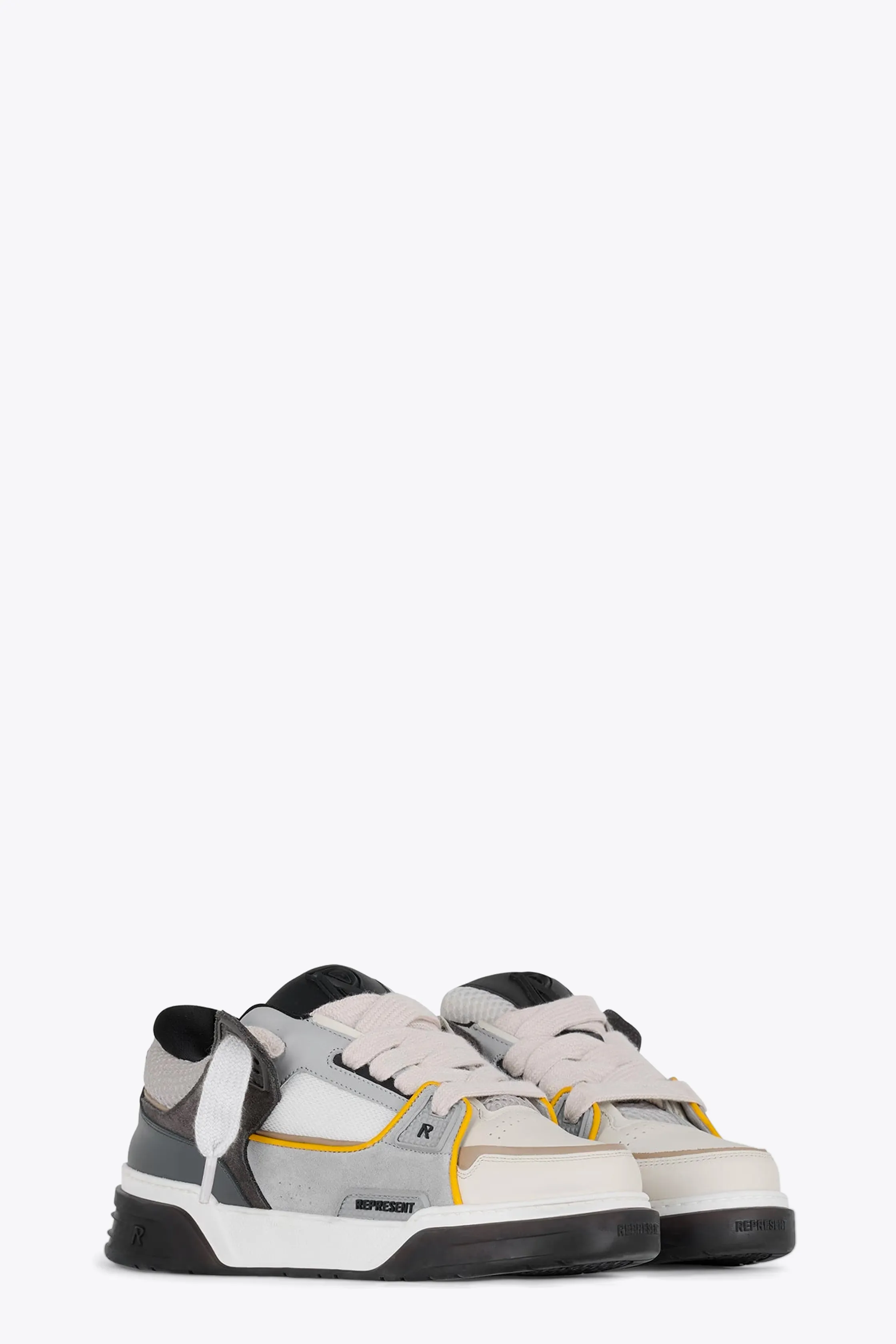Sneaker bassa in mesh bianca e suede multicolor - Studio Sneaker
