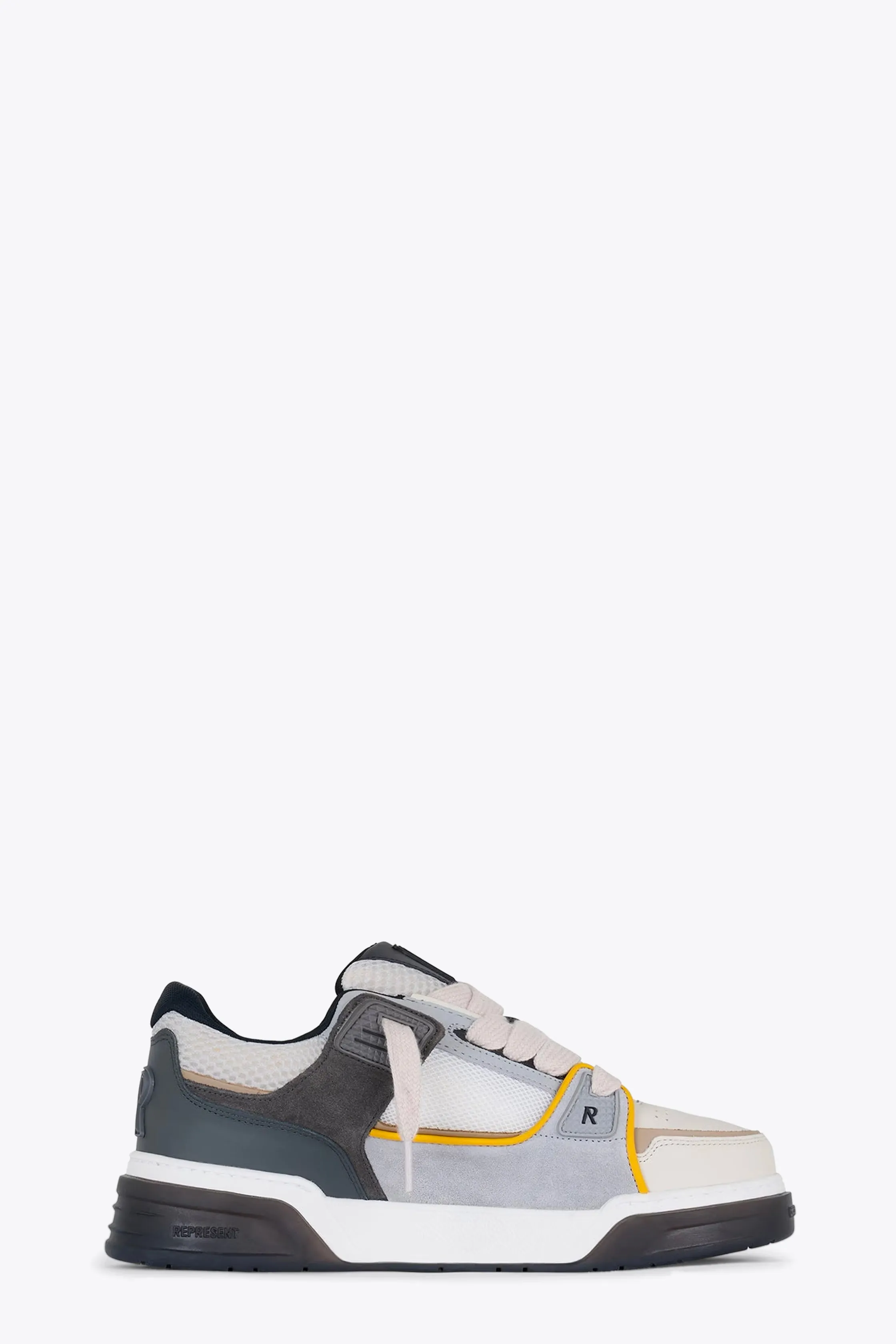 Sneaker bassa in mesh bianca e suede multicolor - Studio Sneaker