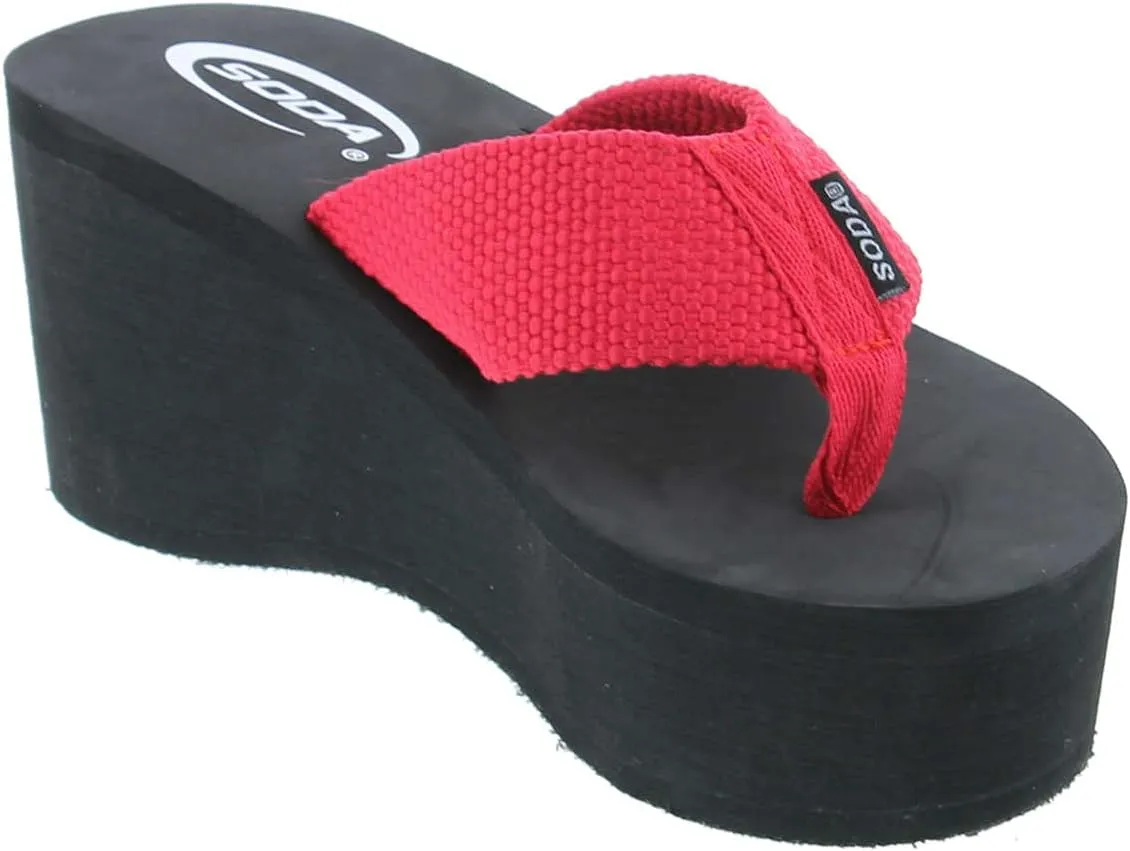 Soda Oxley-S Womens EVA Flip Flop Slip on Platform Sandals