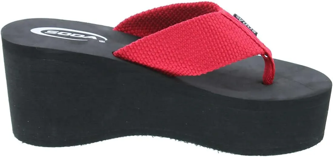 Soda Oxley-S Womens EVA Flip Flop Slip on Platform Sandals