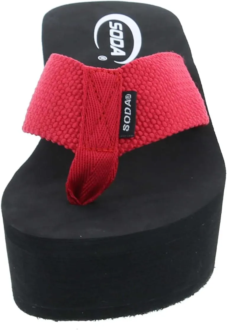 Soda Oxley-S Womens EVA Flip Flop Slip on Platform Sandals