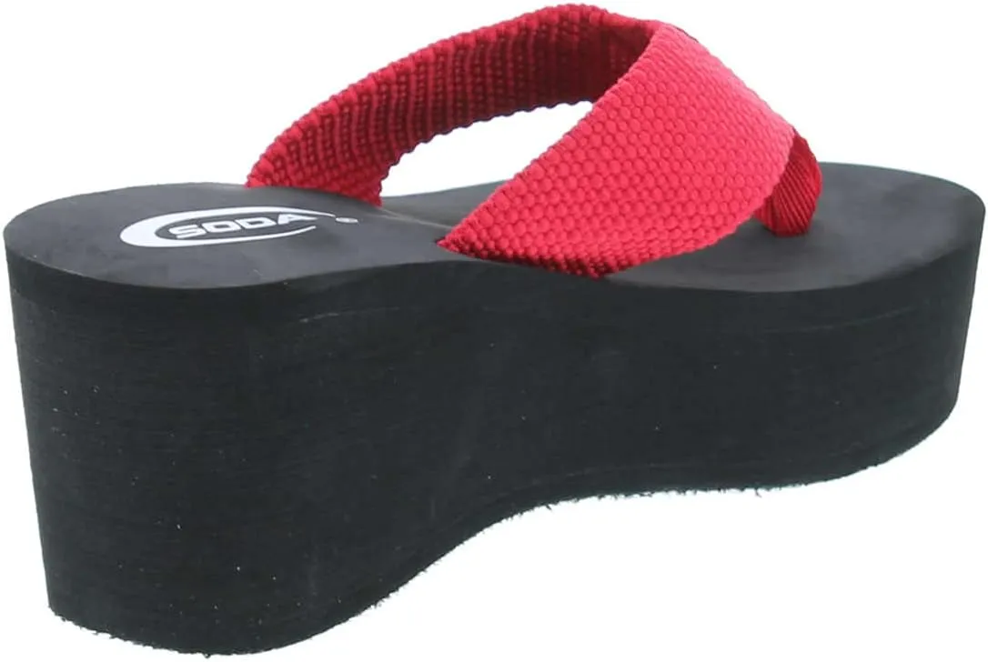 Soda Oxley-S Womens EVA Flip Flop Slip on Platform Sandals