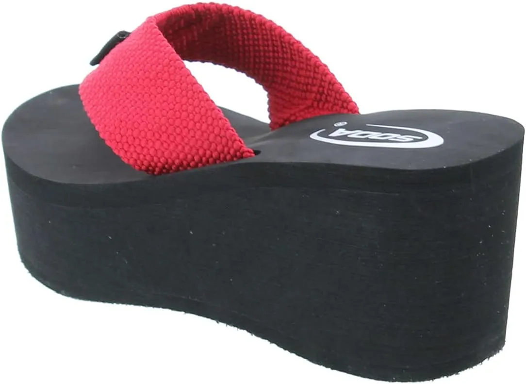 Soda Oxley-S Womens EVA Flip Flop Slip on Platform Sandals