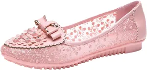 Sparkle Ballet Shoes Women Wedding Flat Shoes Comfort Slip on Loafer Closed Toe Walking Shoes Casual Business Shoes
