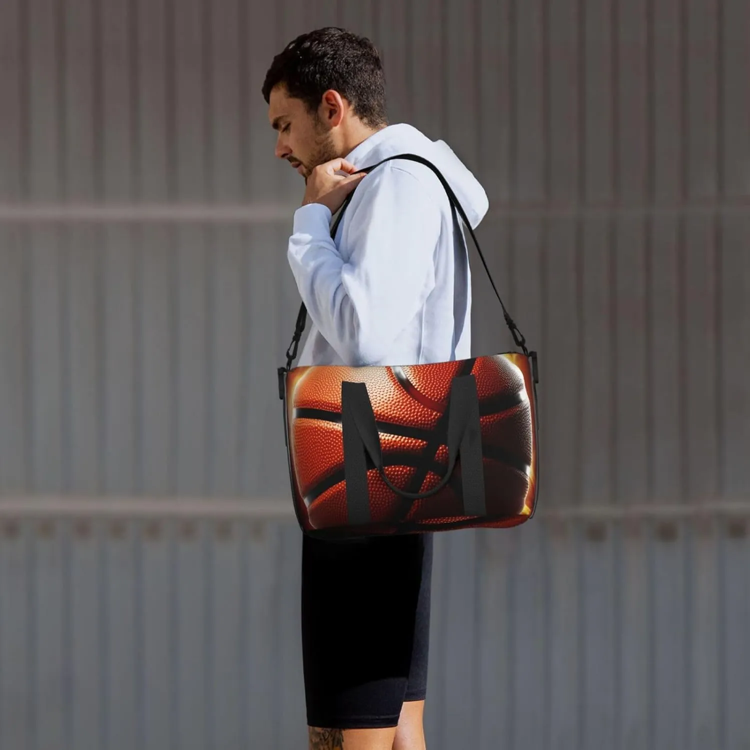 Sports Gym Bag for Women Men Travel Duffel Bag Tote Basketball Weekender Bag Canvas Carry on Overnight Bag for Travel Swimming Fitness Workout Sports Duffle Bag