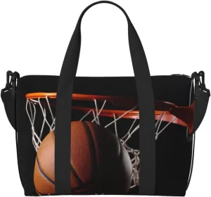 Sports Gym Bag for Women Men Travel Duffel Bag Tote Basketball Weekender Bag Canvas Carry on Overnight Bag for Travel Swimming Fitness Workout Sports Duffle Bag