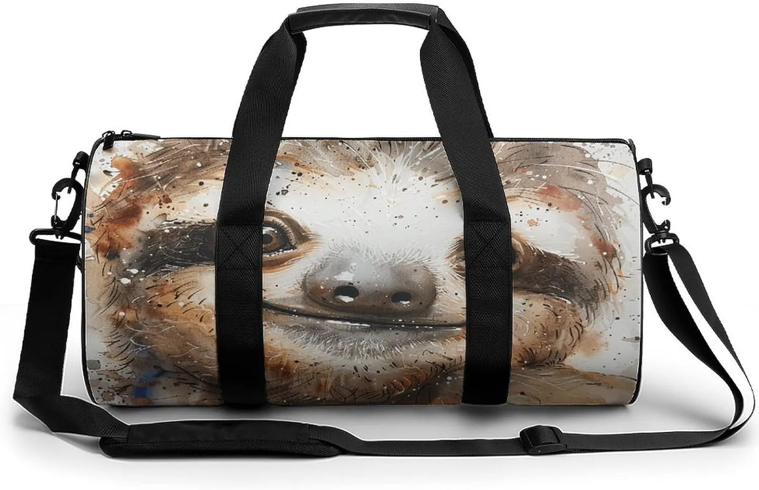 Sports Gym Bag for Women Men Travel Duffel Bag Tote Weekender Bag Fur And Big Eyes Carry on Overnight Bag for Travel Swimming Fitness Workout Sports Duffle Bag