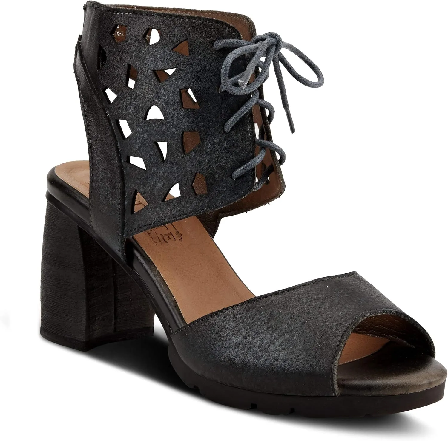 Spring Step L'Artiste Women's Relsara Ankle Strap Sandal Charcoal EU 41 / US 9.5-10