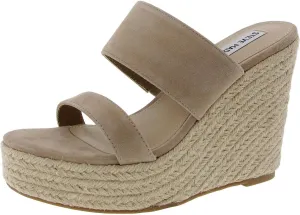 Steve Madden Sunrise Wedge Sandals for Women - Jute Wrapped Wedge Heel, Padded Footbed, and Open-Toe