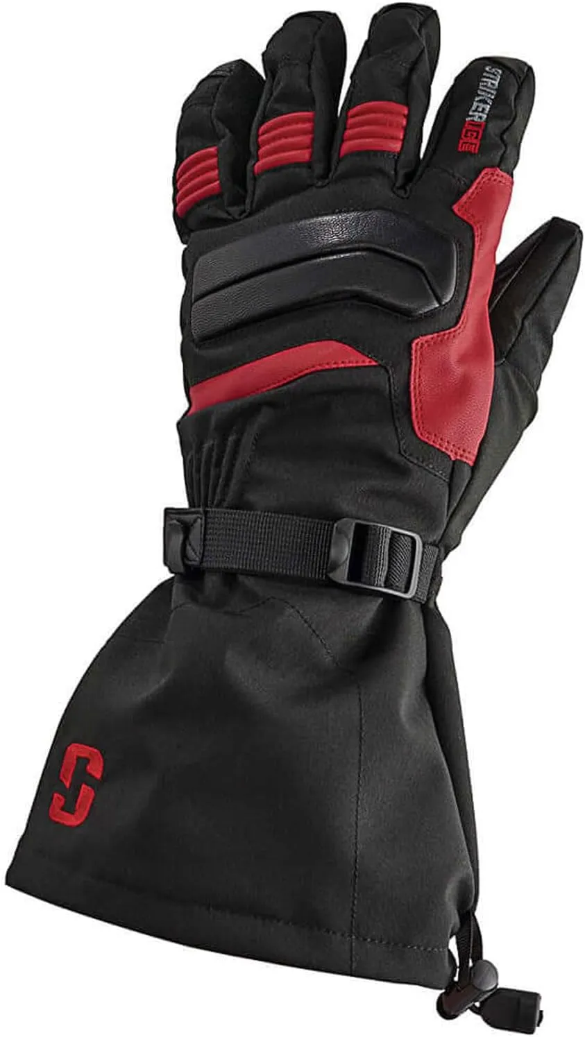 Striker Men's Defender Waterproof Breathable Insulated Ice Fishing Gloves with Adjustable Wrist and Gauntlet Closure