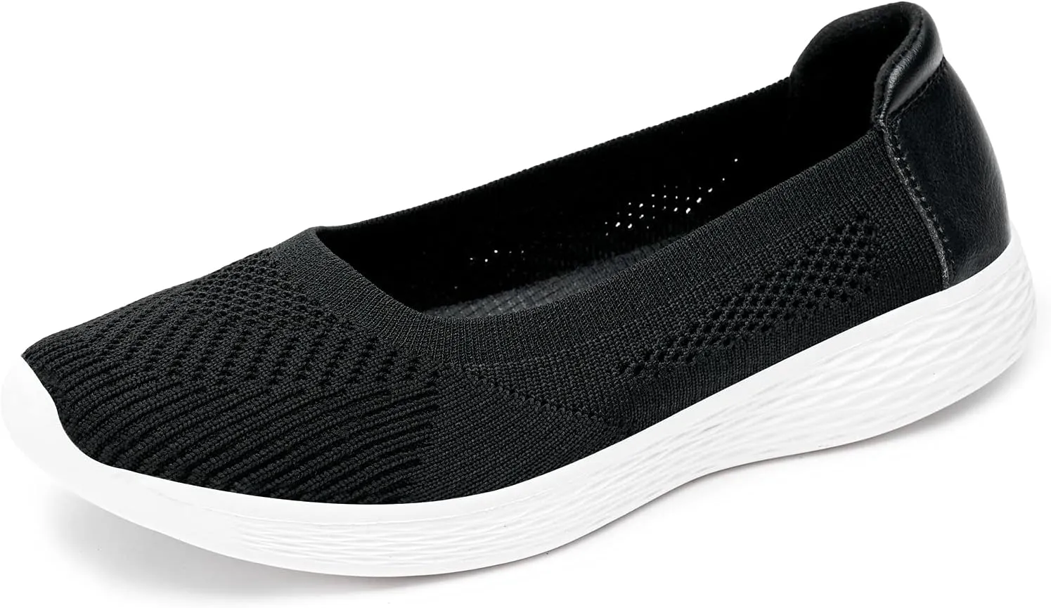 TIOSEBON Women's Comfortable Loafer Low-Top Flat Ultra Memory Foam Mesh Slip-On Walking Shoes