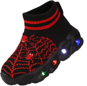 Toddler Light Up Shoes Little Kids Led Sneaker Breathable First Walking Athletic Casual Mesh Boys Girls Shoe