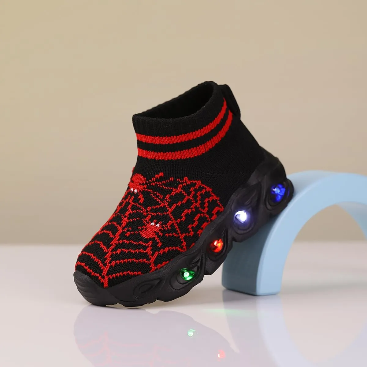 Toddler Light Up Shoes Little Kids Led Sneaker Breathable First Walking Athletic Casual Mesh Boys Girls Shoe