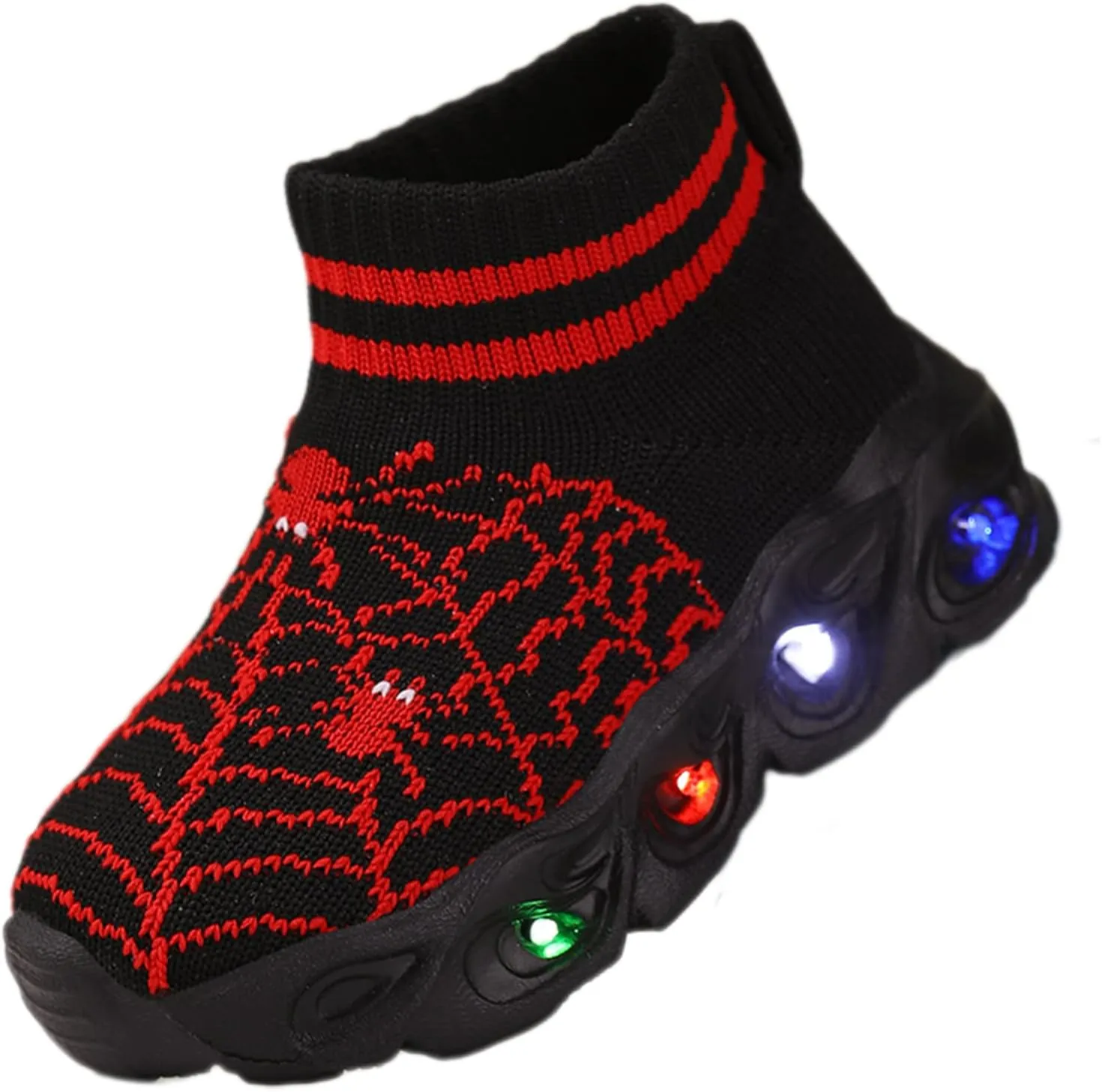 Toddler Light Up Shoes Little Kids Led Sneaker Breathable First Walking Athletic Casual Mesh Boys Girls Shoe