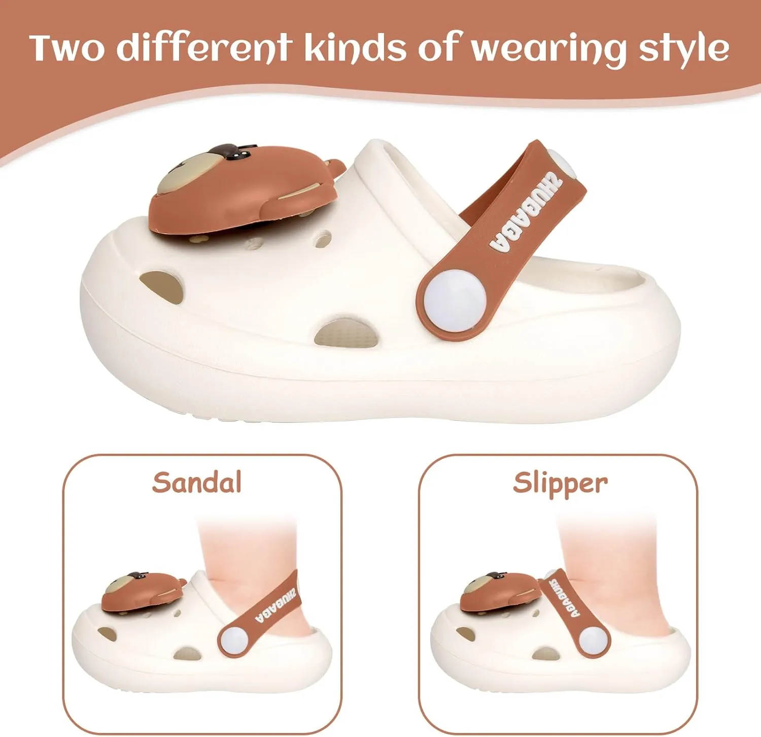Toddler Little Kids Clogs Slippers Sandals, Non-Slip Girls Boys Clogs Slide Lightweight Garden Shoes Slip-on Beach Pool Shower Slippers