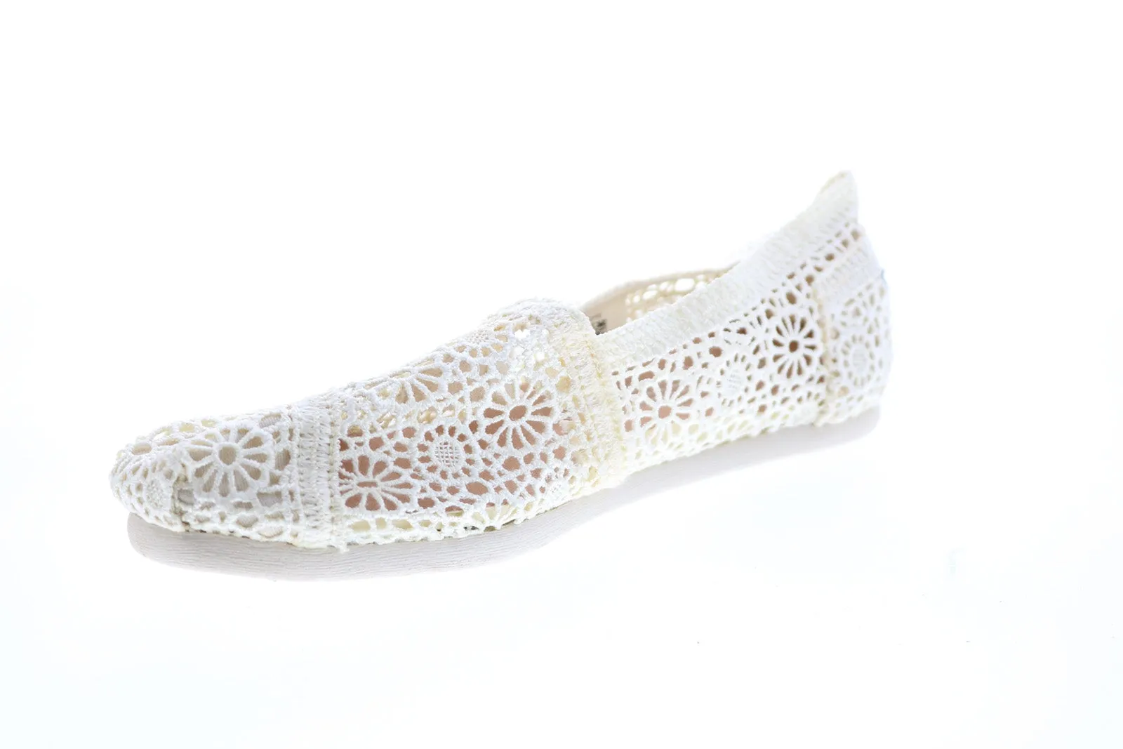 Toms Classic 10007858 Womens Beige Mesh Slip On Loafer Flats Shoes