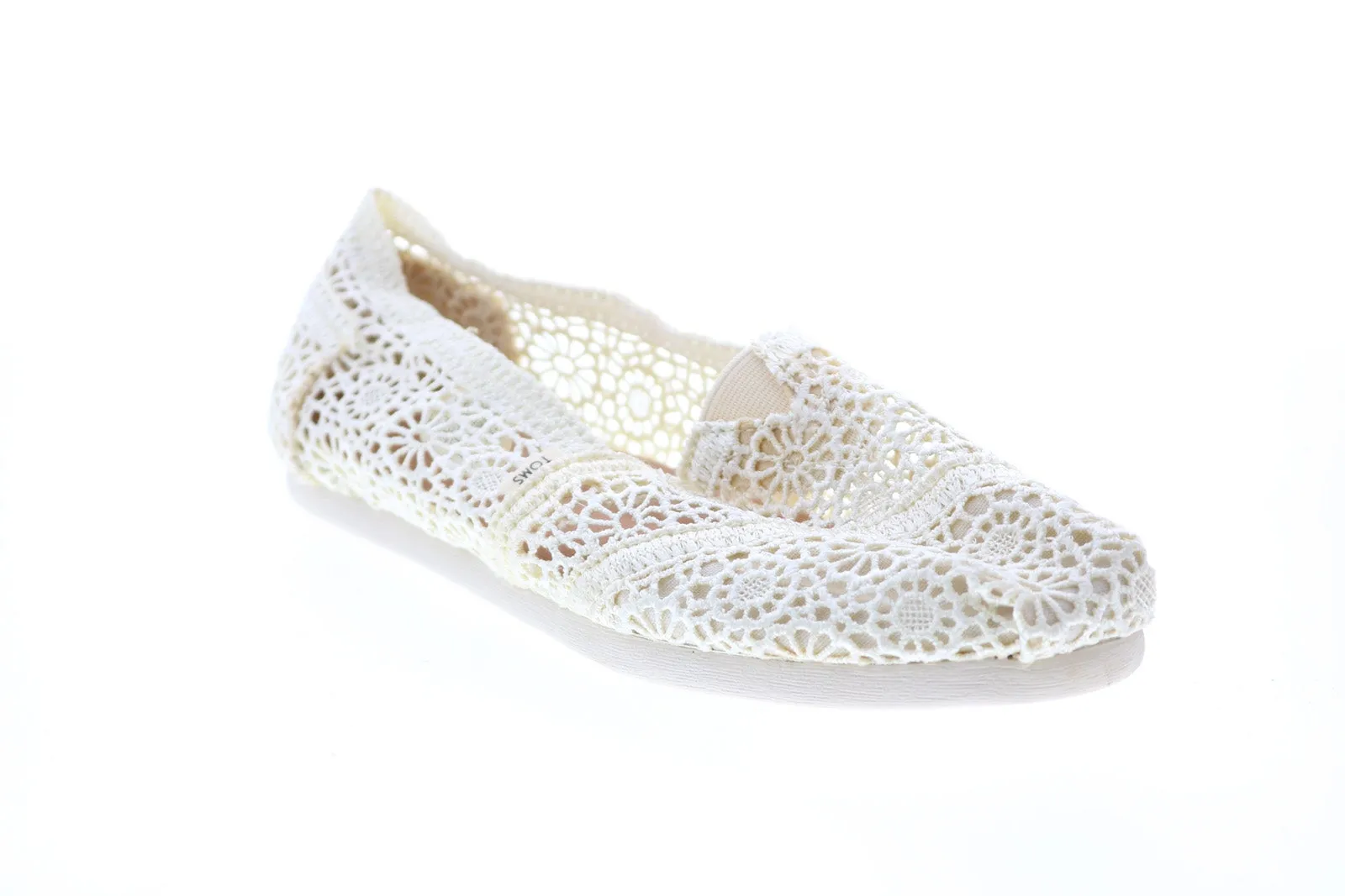 Toms Classic 10007858 Womens Beige Mesh Slip On Loafer Flats Shoes