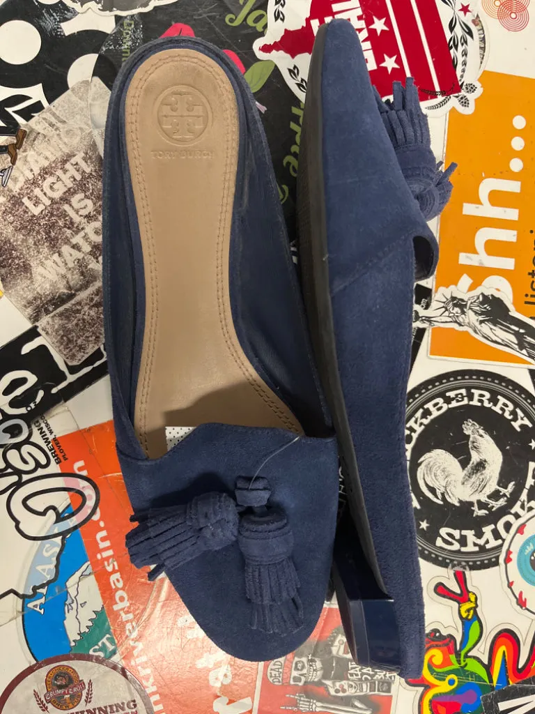 TORY BURCH SUEDE MULES (org$225)
