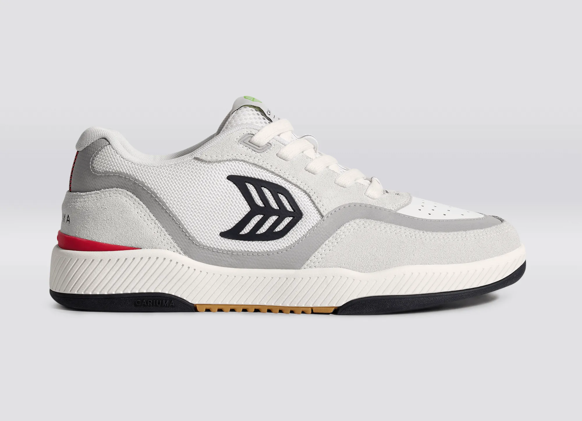 UBA PRO Smoke White Suede Off-White Mesh Black Logo Red Sneaker