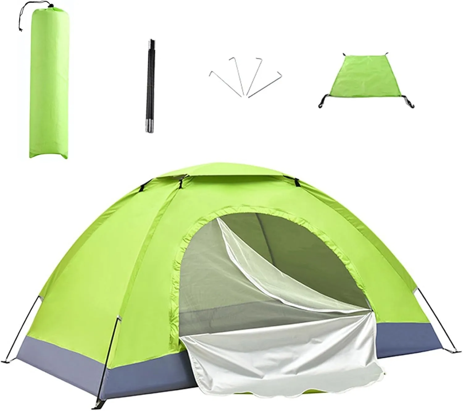Ultralight Double Door Camping Tent, Portable Tent Shelters for Outdoor Camping Backpacking Trip Hiking with Carrying Bag