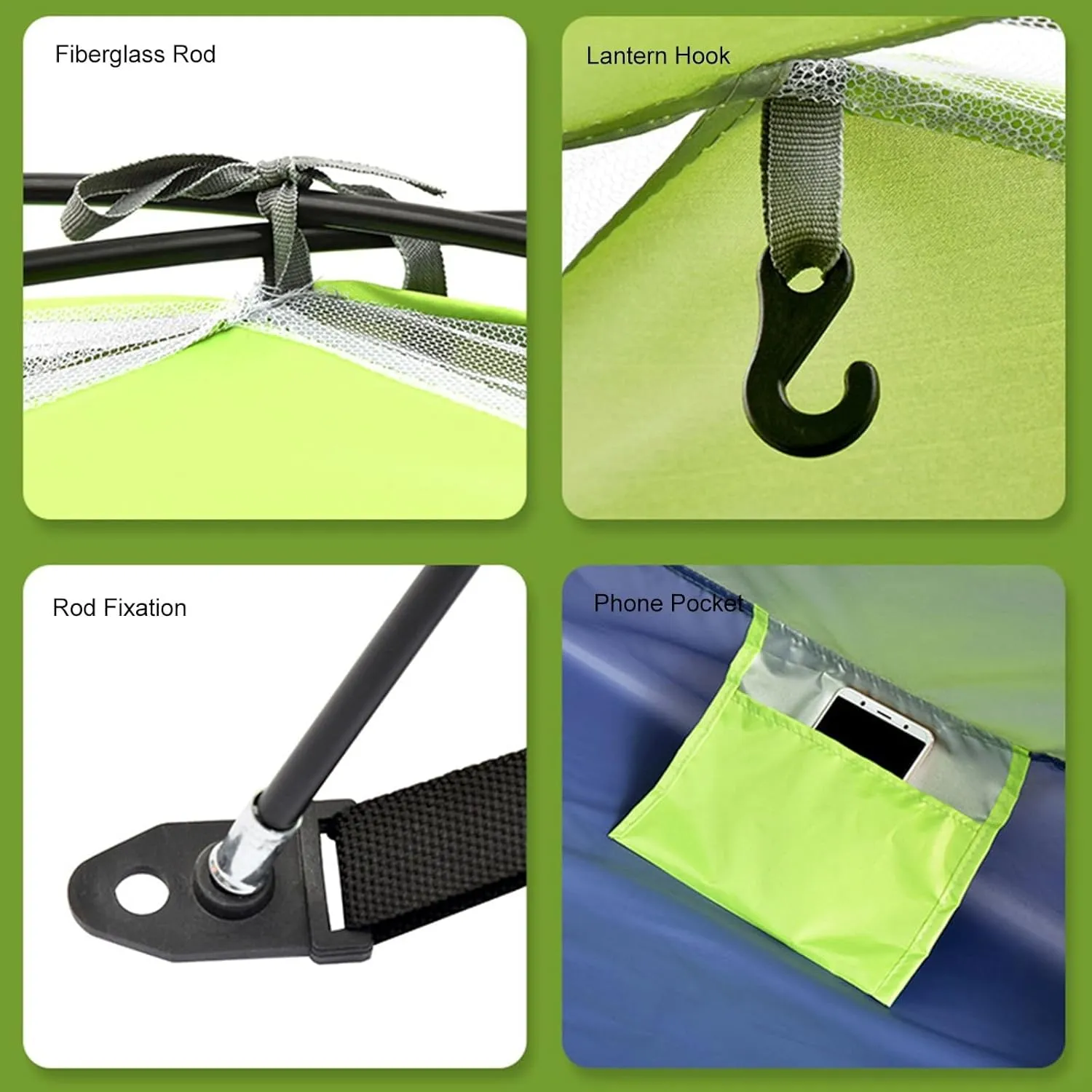 Ultralight Double Door Camping Tent, Portable Tent Shelters for Outdoor Camping Backpacking Trip Hiking with Carrying Bag