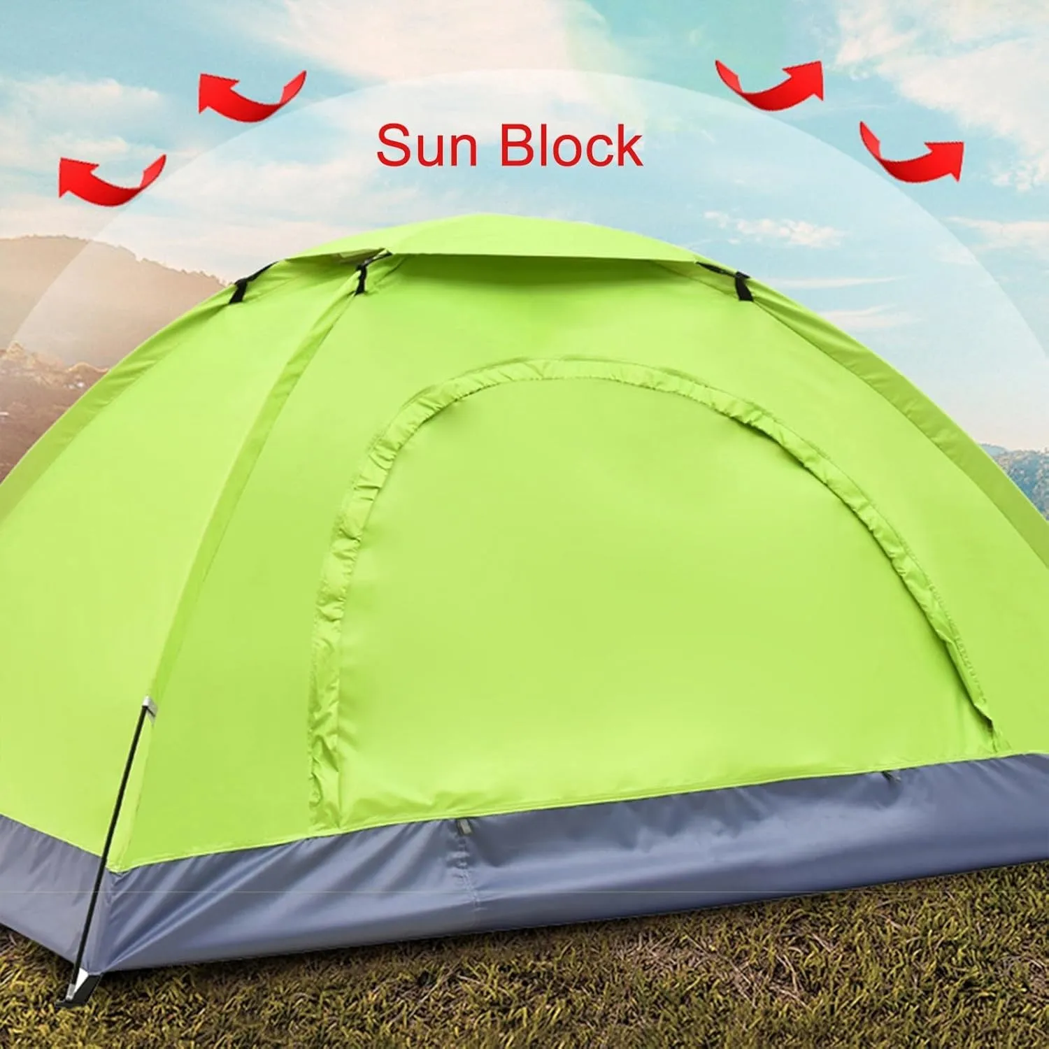 Ultralight Double Door Camping Tent, Portable Tent Shelters for Outdoor Camping Backpacking Trip Hiking with Carrying Bag