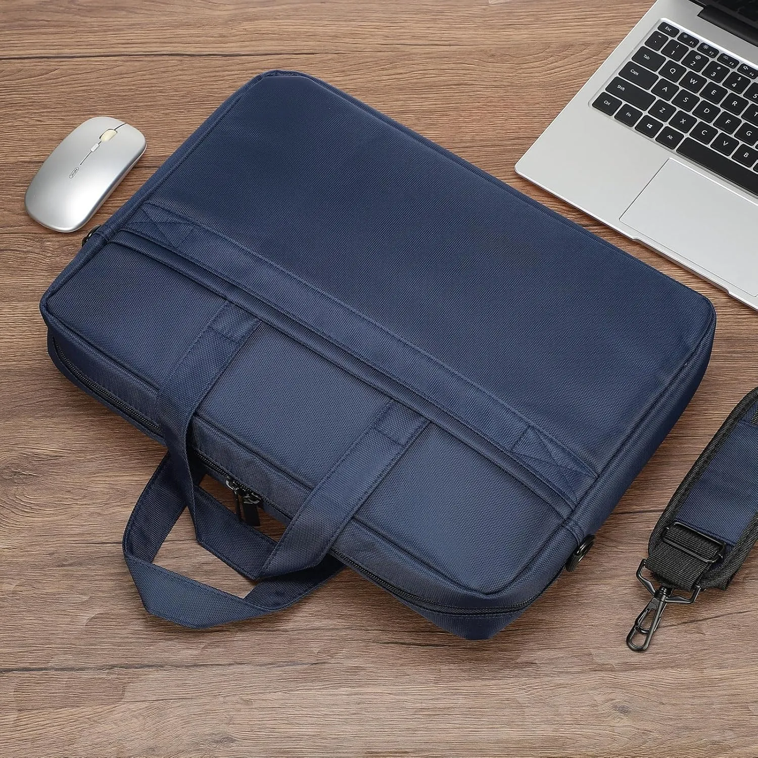 uxcell Laptop Briefcase Bag Oxford Removable with Adjustable Shoulder Strap for Business Travel