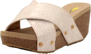 VOLATILE Women's Riverside Crisscross Wedge Slide Sandal