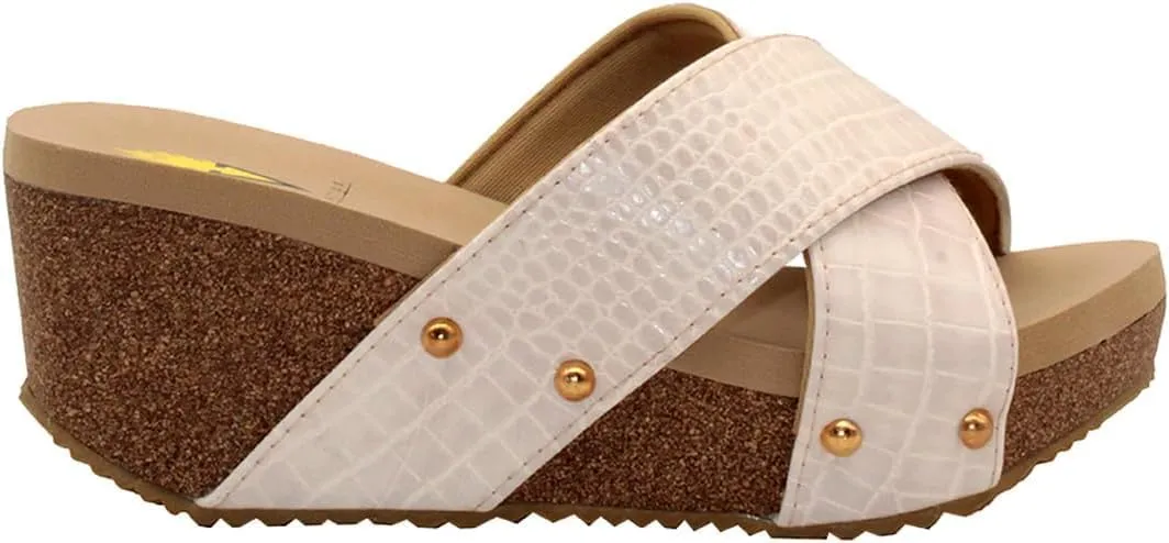 VOLATILE Women's Riverside Crisscross Wedge Slide Sandal