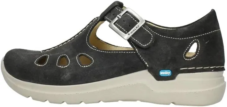 Wolky Comfort Mary Janes Smiley - 40210 Anthracite Suede