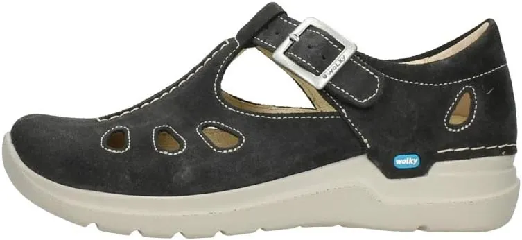 Wolky Comfort Mary Janes Smiley - 40210 Anthracite Suede