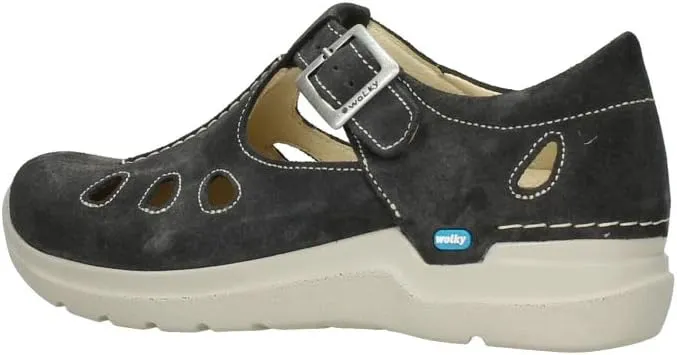 Wolky Comfort Mary Janes Smiley - 40210 Anthracite Suede