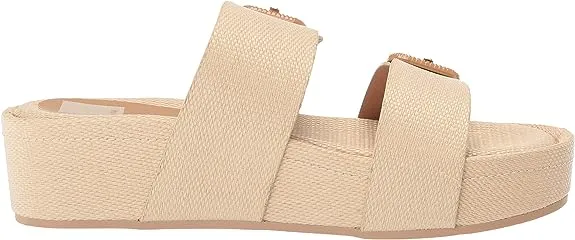 Women Strap Wheat Coryn Curated collection Vita Raffia Safe payments Dolce On Platform Fashion Double Sandal Slip