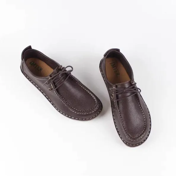 Women's Handmade Leather Casual Comfort Classic Oxford Shoes