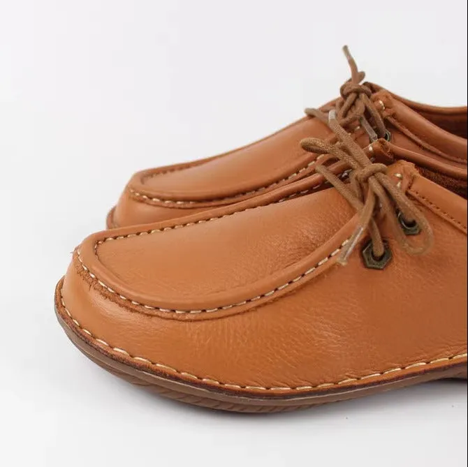 Women's Handmade Leather Casual Comfort Classic Oxford Shoes