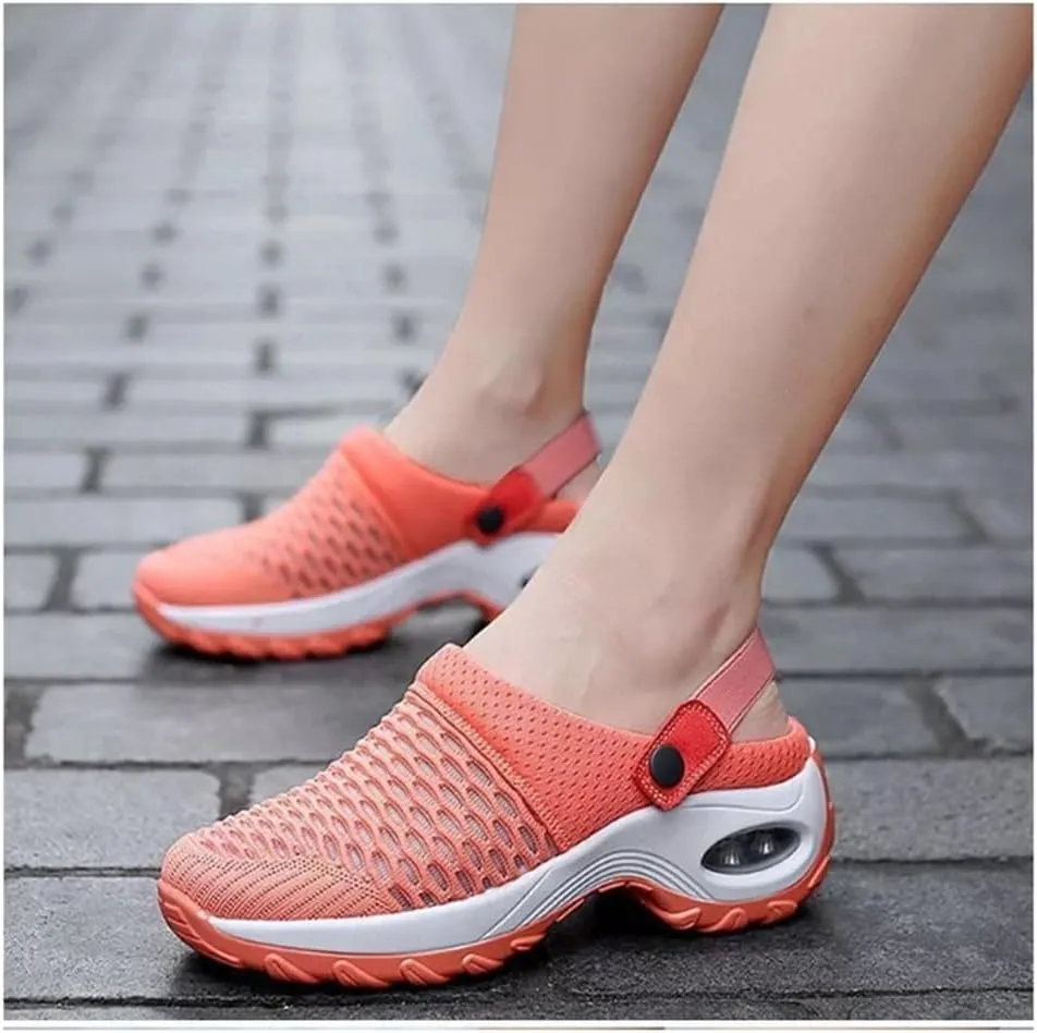 Women's Orthopedic Clogs,with Air Cushion Support,Lightweight Walking Sandals,Breathable Anti-Skid Outdoor Slippers
